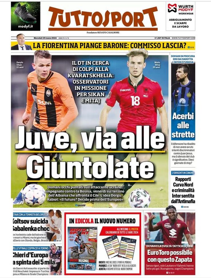 EDICOLA TS – Acerbi alle strette, Inter furiosa. Rapporto Curva Nord e criminalità - immagine 1