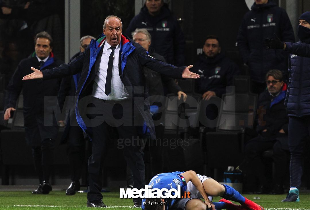  MILAN, ITALY - NOVEMBER 13:  Gian Piero Ventura coach of Italy reacts during the FIFA 2018 World Cup Qualifier Play-Off: Second Leg between Italy and Sweden at San Siro Stadium on November 13, 2017 in Milan, Sweden.  (Photo by Marco Luzzani/Getty Images) 
