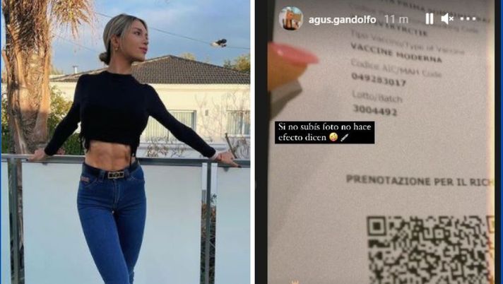 Anche per Agustina Gandolfo prima dose del vaccino: “Se non pubblichi la foto…”  Anche per Agustina Gandolfo prima dose del vaccino: “Se non pubblichi la foto…”
