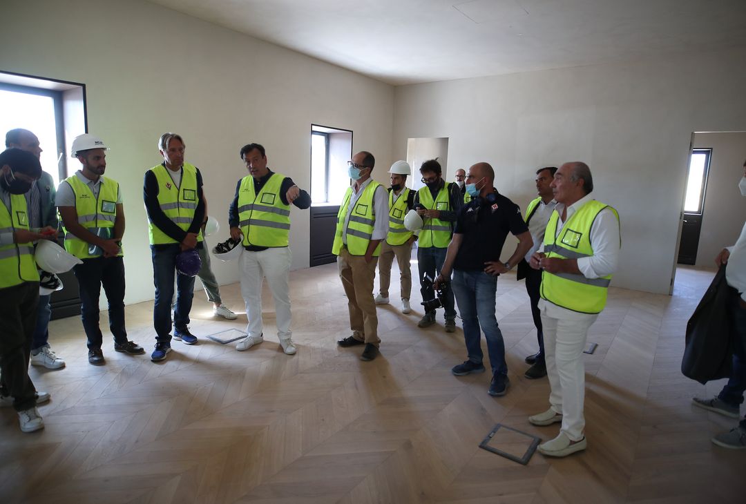  7 Agosto 2021 Bagno a Ripoli, cantiere Viola Park, visita della strampa. 