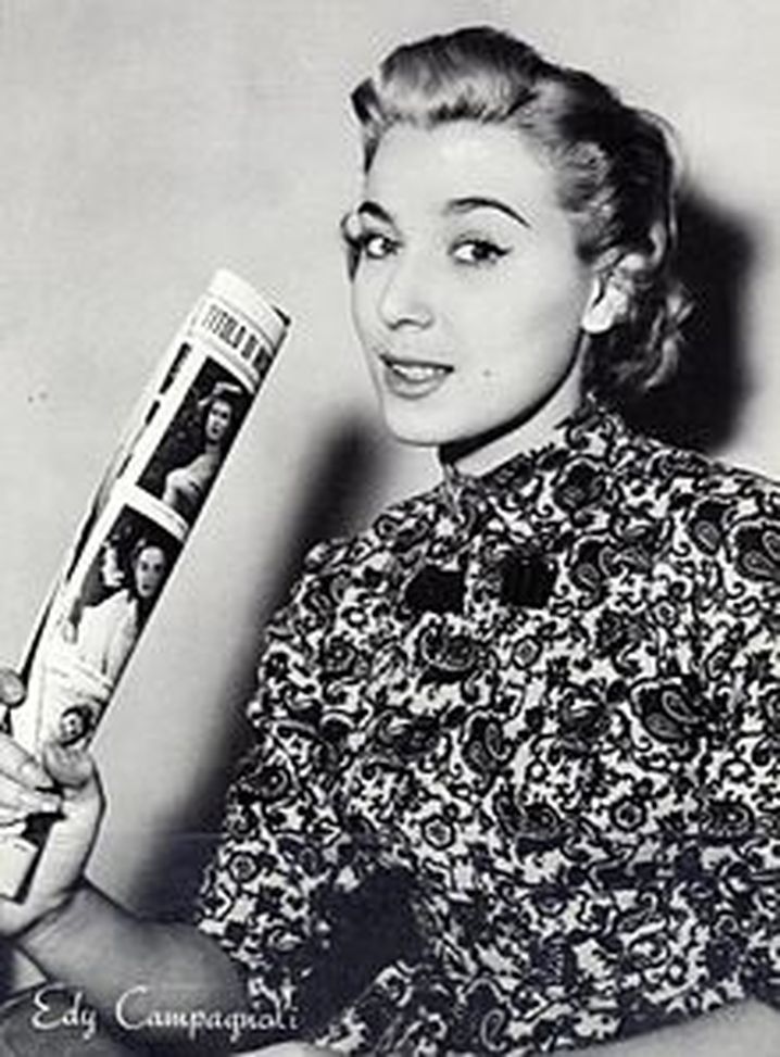  Edy Campagnoli, è stata la prima "wag" del calcio italiano. Ha spostato Lorenzo Buffon 