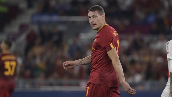 ROME, ITALY - AUGUST 30: AS Roma player Andrea Belotti during the match the Serie A match between AS Roma and AC Monza at Stadio Olimpico on August 30, 2022 in Rome, Italy. (Photo by Luciano Rossi/AS Roma via Getty Images) Ex obiettivi, Belotti: “Non pensavo di restare fermo così a lungo, Roma scelta top” - immagine 1
