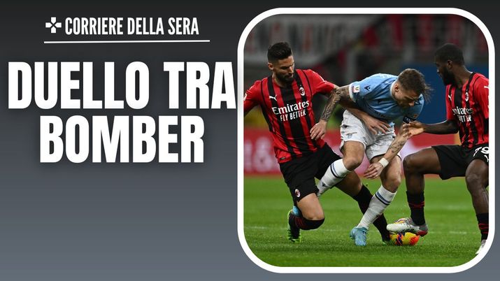 Lazio-Milan, Immobile contro Giroud (Getty Images)