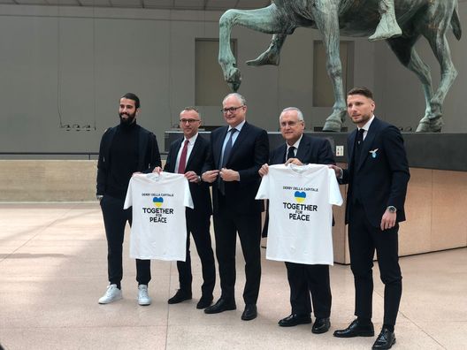 Lotito e Immobile in Campidoglio Lotito e Immobile in Campidoglio