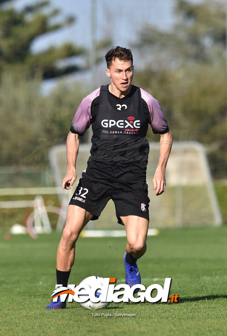  PALERMO, ITALY - MARCH 06: Nicolas Haas in action during a US Citta' di Palermo training session at Tenente Carmelo Onorato Sports Center on March 06, 2019 in Palermo, Italy. (Photo by Tullio M. Puglia/Getty Images)  