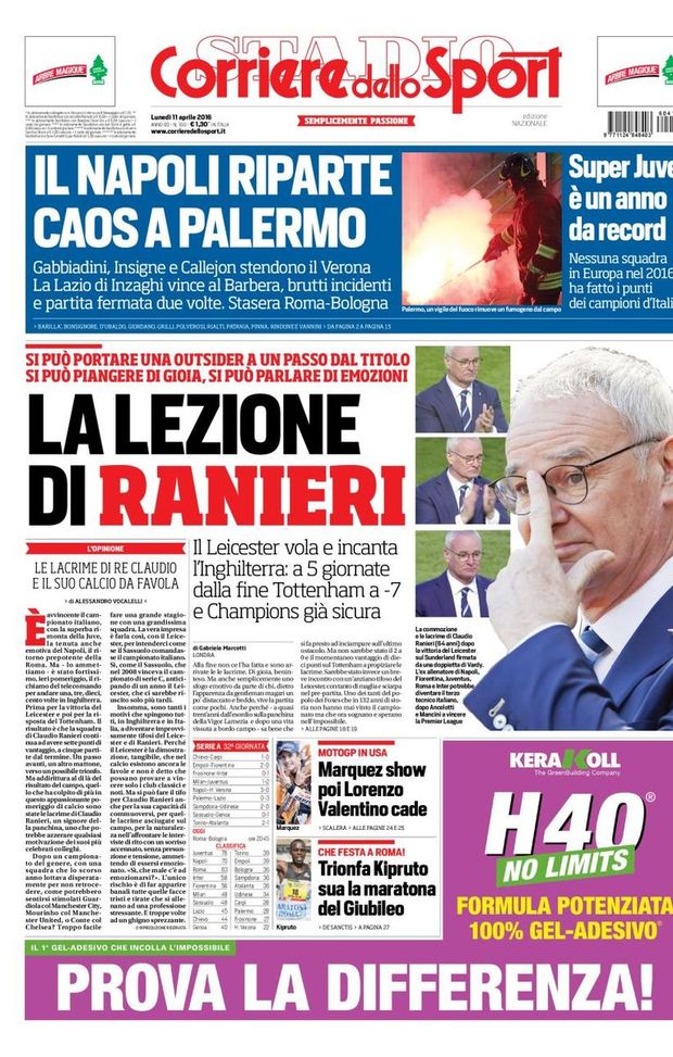Prima Pagina, Corriere dello Sport: “Caos Palermo, partita fermata due volte” 