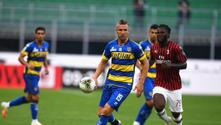 Jasmin Kurtic e Franck Kessié in Milan-Parma (credits: GETTY Images) 