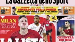 Prima Pagina, Gazzetta dello Sport: “La lista di Maldini. Inter, Mkhitaryan c’è”