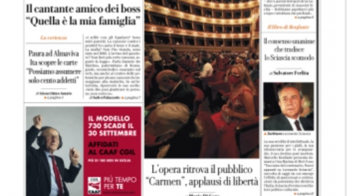 Prima Pagina, La Repubblica Palermo: “Green Pass, corsa in salita” Prima Pagina, La Repubblica Palermo: “Green Pass, corsa in salita”