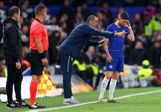 Jorginho e Sarri Jorginho e Sarri