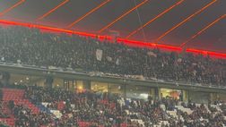Bayern-Lazio, i tifosi biancocelesti cantano nel settore ospiti – VIDEO