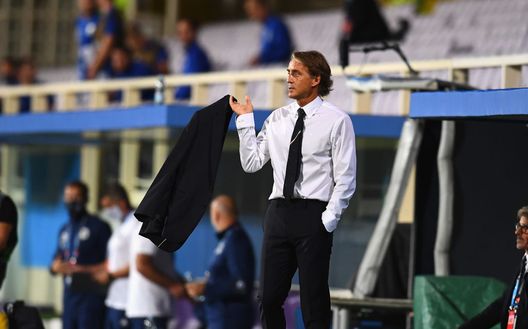 Roberto Mancini ieri a Firenze Roberto Mancini ieri a Firenze