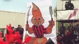 Derby di Sofia, i tifosi coprono la telecamera VAR con lo striscione in cui si mangiano…i rivali!