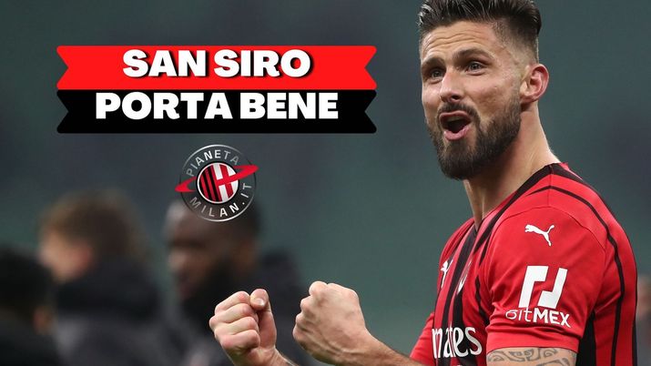 Olivier Giroud (attaccante AC Milan) guiderà l'attacco stasera in Milan-Lazio di Coppa Italia | News (Getty Images) Olivier Giroud AC Milan