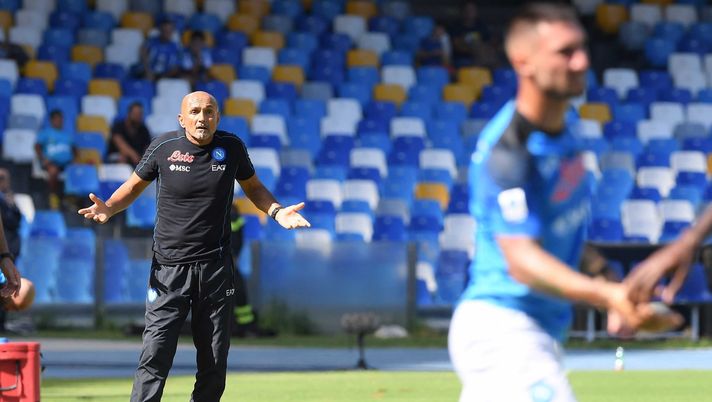 NAPLES, ITALY - SEPTEMBER 10: Luciano Spalletti of Napoli during the Serie A match between SSC Napoli and Spezia Calcio at Stadio Diego Armando Maradona on September 10, 2022 in Naples, Italy. (Photo by SSC NAPOLI/SSC NAPOLI via Getty Images) spalletti