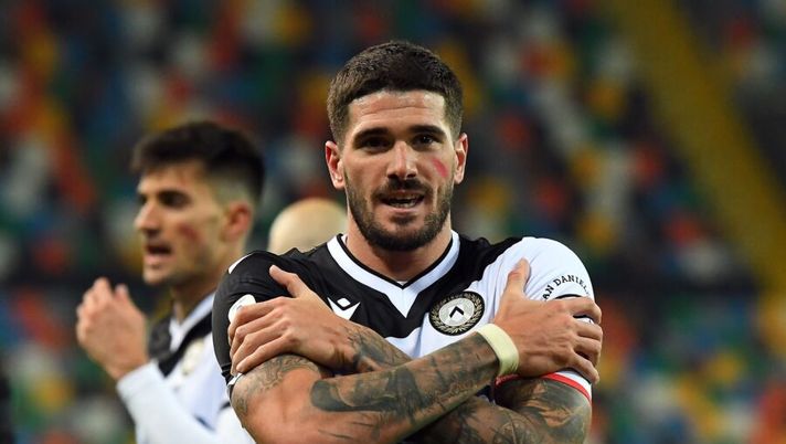 UDINE, ITALY - NOVEMBER 22: Rodrigo de Paul of Udinese Calcio celebrates after scoring the opening goal during the Serie A match between Udinese Calcio and Genoa CFC at Dacia Arena on November 22, 2020 in Udine, Italy. (Photo by Alessandro Sabattini/Getty Images) Udinese, la probabile formazione: scelte obbligate sulle fasce e Okaka in pole - immagine 1