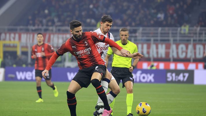 Olivier Giroud AC Milan Milan-Bologna 2-2 Serie A 2023-2024
