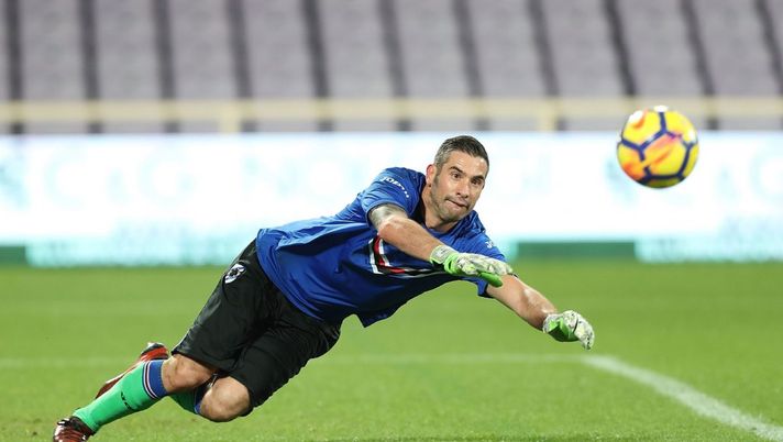 FLORENCE, ITALY - DECEMBER 13: Christian Puggioni of US Sampdoria in action during the Tim Cup match between ACF Fiorentina and UC Sampdoria at Stadio Artemio Franchi on December 13, 2017 in Florence, Italy. (Photo by Gabriele Maltinti/Getty Images) Puggioni in vista del derby di Genova