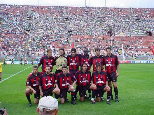 Il Tatanka in America con il Milan Il Tatanka in America con il Milan