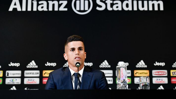 TURIN, ITALY - JULY 12:  Joao Cancelo during a Juventus Press Conference at Juventus Training Center on July 12, 2018 in Turin, Italy.  (Photo by Daniele Badolato - Juventus FC/Juventus FC via Getty Images)  TURIN, ITALY - JULY 12:  Joao Cancelo during a Juventus Press Conference at Juventus Training Center on July 12, 2018 in Turin, Italy.  (Photo by Daniele Badolato - Juventus FC/Juventus FC via Getty Images)