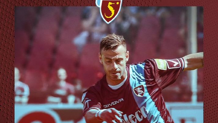 Calaiò lascia la Salernitana, foto Twitter Salernitana 