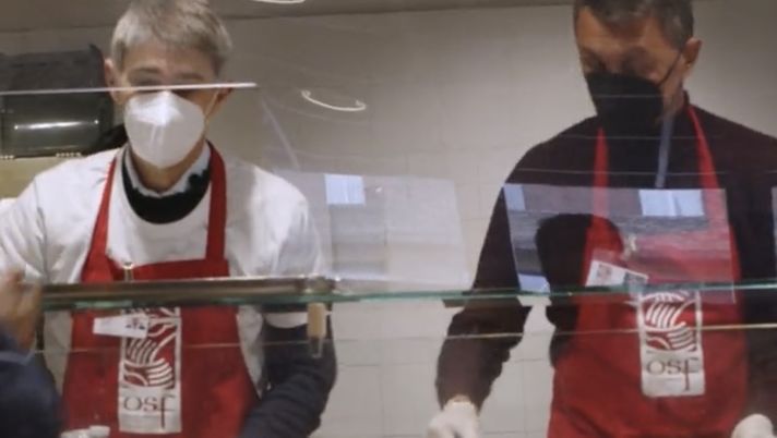 Maldini Massara AC Milan volontari Opera San Francesco