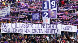 Striscione in Curva Fiesole contro il nuovo logo: “ACF è il passato solo per voi”