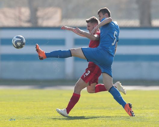 BUSTO ARSIZIO, ITALY - MARCH 21: Alessandro Buongiorno of Italy is challenged by Jakub Sipek of Czech Republic during the International Friendly match between Italy U20 and Czech Republic U20 on March 21, 2019 in Busto Arsizio, Italy. (Photo by Emilio Andreoli/Getty Images) BUSTO ARSIZIO, ITALY - MARCH 21: Alessandro Buongiorno of Italy is challenged by Jakub Sipek of Czech Republic during the International Friendly match between Italy U20 and Czech Republic U20 on March 21, 2019 in Busto Arsizio, Italy. (Photo by Emilio Andreoli/Getty Images)