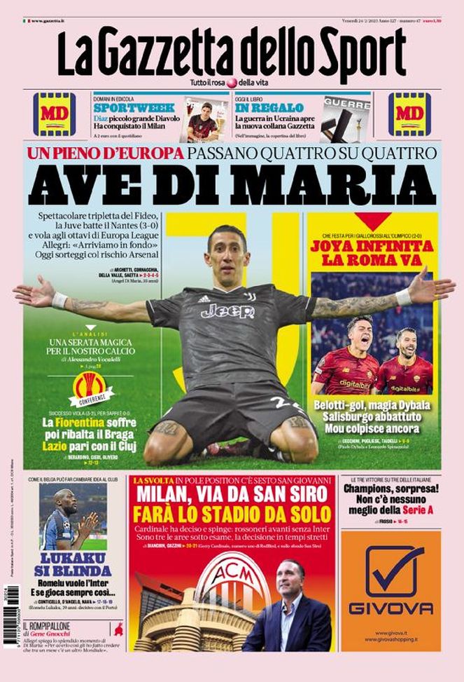 Gazzetta dello Sport 24/02/2023