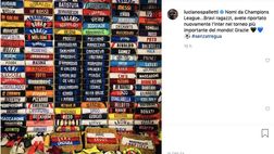 Inter, Spalletti festeggia la Champions e mostra la propria collezione di magliette