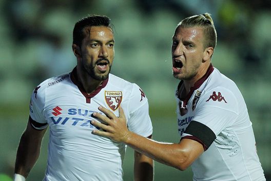 Maxi Lopez e Quagliarella, ex coppia d'attacco titolare al Torino, entrambi con un passato blucerchiato Maxi Lopez e Quagliarella, ex coppia d'attacco titolare al Torino, entrambi con un passato blucerchiato