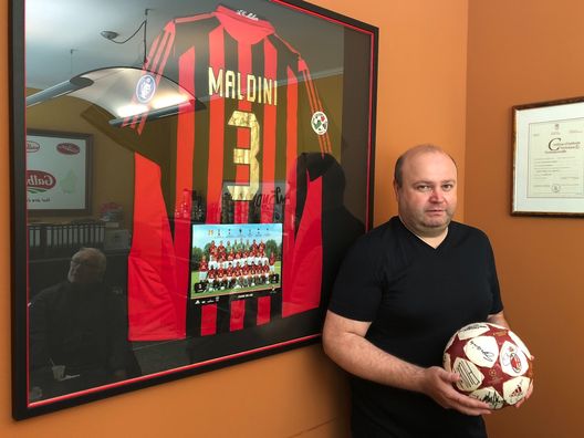Massimo Salciccia, tifoso rossonero nato a Dudelange Massimo Salciccia, tifoso rossonero nato a Dudelange