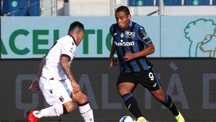 BERGAMO, ITALY - AUGUST 28: Luis Muriel of Atalanta BC in action during the Serie A match between Atalanta BC and Bologna FC at Gewiss Stadium on August 28, 2021 in Bergamo, . (Photo by Marco Luzzani/Getty Images) 