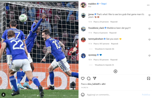 Roma, Abraham punta il Leicester e avverte Maddison: “Ci vediamo presto”- immagine 2