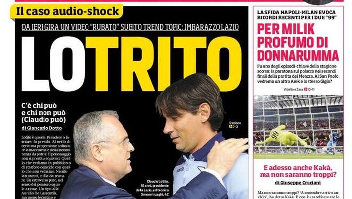 Prima Pagina, Corriere dello Sport: “Lotrito. CR7 sponsor Juve. Per Milik profumo di Donnarumma…”  Prima Pagina, Corriere dello Sport: “Lotrito. CR7 sponsor Juve. Per Milik profumo di Donnarumma…”