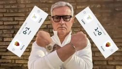 Il giallo…rosso degli ombrelli e le manette di Mou: meme del derby senza fine…