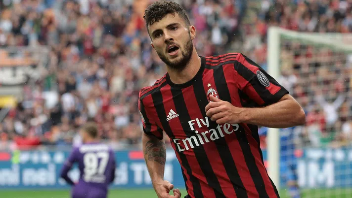 20 maggio 2018, Milan-Fiorentina 5-1: Patrick Cutrone esulta dopo il suo secondo gol (credits: GETTY Images)