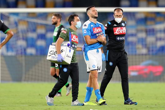 Manolas, infortunio in Napoli-Sassuolo (Getty Images) Manolas, infortunio in Napoli-Sassuolo (Getty Images)