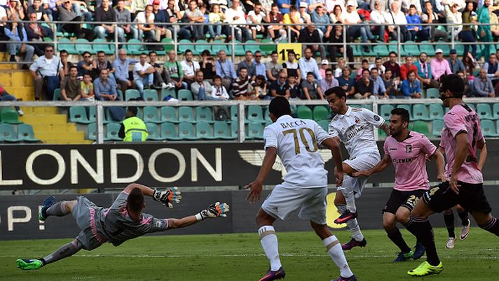 Il gol di Suso in Palermo-Milan, Getty Images