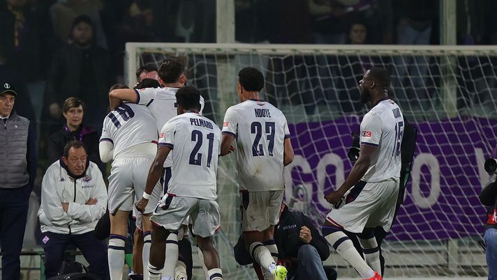 FLORENCE, ITALY - MAY 11: Zeki Amdoumi of FC Basel 1893 celebrates after scoring a goal during the UEFA Europa Conference League semi-final first leg match between ACF Fiorentina and FC Basel at Poznan Stadium on May 11, 2023 in Florence, Italy. (Photo by Gabriele Maltinti/Getty Images) Poesio: “Basilea con un piede in finale, riecco le fragilità difensive” - immagine 1