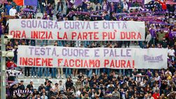 FOTO – Entusiasmo in Fiesole: il doppio messaggio della curva alla Fiorentina
