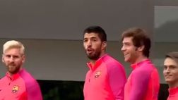 VIDEO / Allenamento speciale per il Barcellona: Messi e Suarez quasi non ci credono