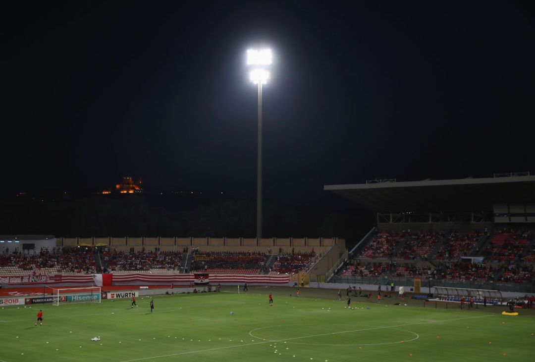  VALLETTA, MALTA - SEPTEMBER 01:  A general view of the stadium with Mdina as a backdrop prior to the FIFA 2018 World Cup Qualifier between Malta and England at Ta'Qali National Stadium on September 1, 2017 in Valletta, Malta.  (Photo by Julian Finney/Getty Images)  