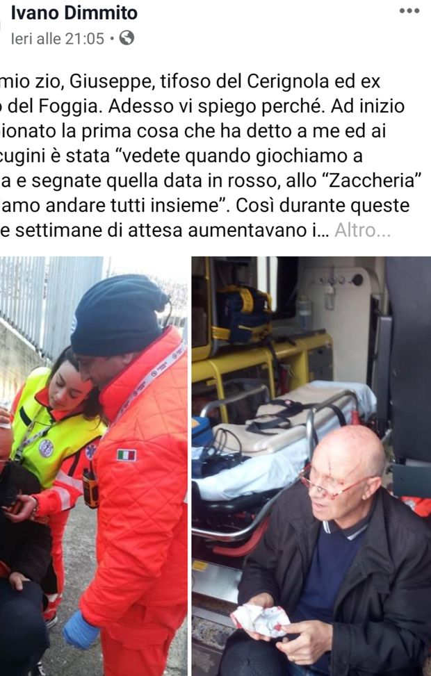 Derby Foggia-Cerignola 2-1: Ivano Dimmito indignato per lo zio... Derby Foggia-Cerignola 2-1: Ivano Dimmito indignato per lo zio...