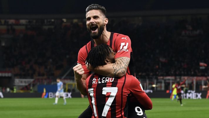 Giroud Leao AC Milan Milan-Lazio 4-0 Coppa Italia 2021-2022