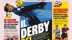 Prima Pagina, La Gazzetta dello Sport: “Il derby dei derby. Rivediamo le stelle”