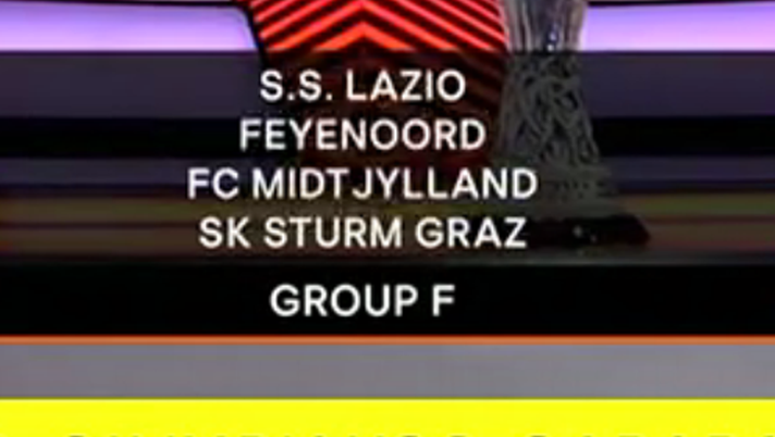 Sorteggi EL / Lazio nel gruppo F con Feyenoord, Midtjylland e Sturm Graz - immagine 1