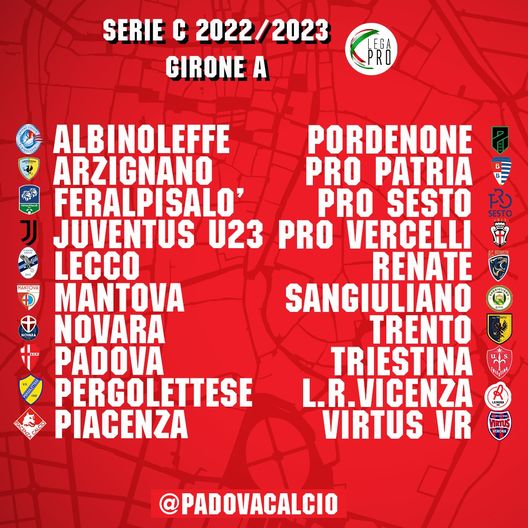 Girone A 2022/23 Padova, ufficializzato il girone A: ecco tutte le avversarie- immagine 2
