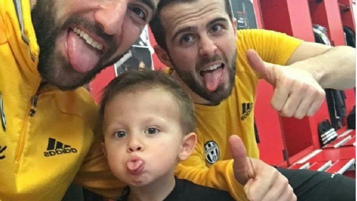Pipita, Edin e papà Miralem... Pipita, Edin e papà Miralem...