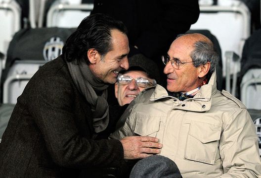 TURIN, ITALY - MARCH 05: Italy head coach Cesare Prandelli and Giuseppe Furino during the Serie A match between Juventus FC and AC Milan at Olimpico Stadium on March 5, 2011 in Turin, Italy. (Photo by Claudio Villa/Getty Images) TURIN, ITALY - MARCH 05: Italy head coach Cesare Prandelli and Giuseppe Furino during the Serie A match between Juventus FC and AC Milan at Olimpico Stadium on March 5, 2011 in Turin, Italy. (Photo by Claudio Villa/Getty Images)